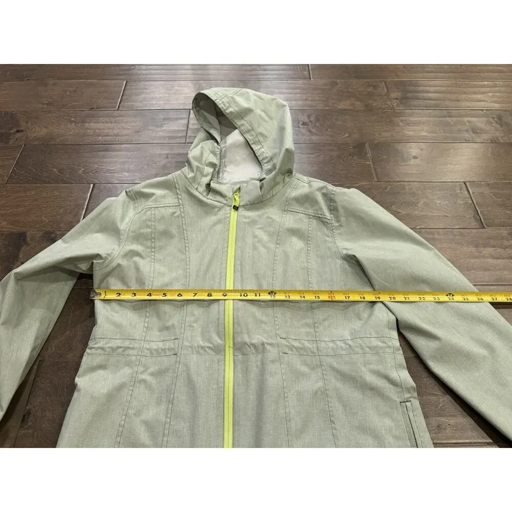 prAna Womens Light Green Full Zip Hooded Windbreaker Jacket Size L W2NOVA115